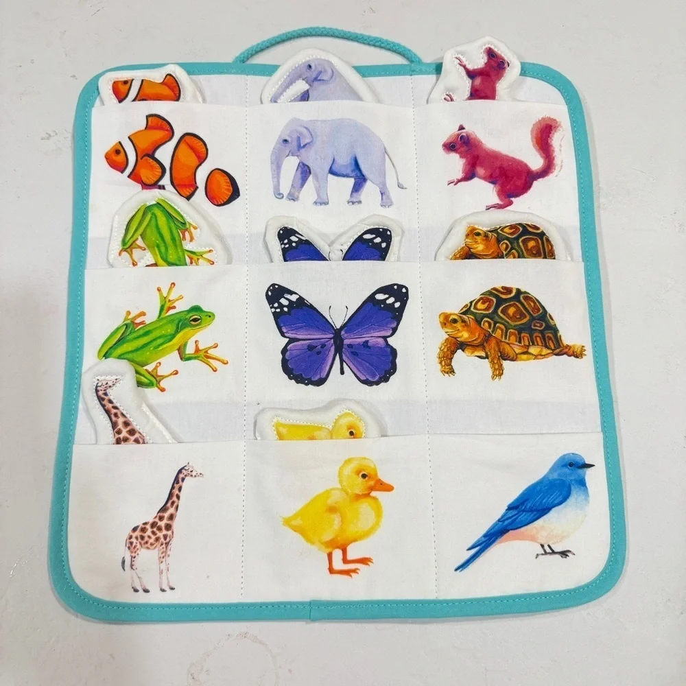 Lovevery toy toddler quilted Critter Pockets TheRealist playkit animals matching